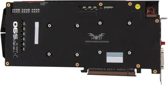Alt view image 4 of 6 - PowerColor AX7990 6GBD5-A2DHJ DEVIL13 Radeon HD 7990 6GB 384-bit x2 GDDR5 PCI Express 3.0 x16 HDCP Ready CrossFireX Support Video Card