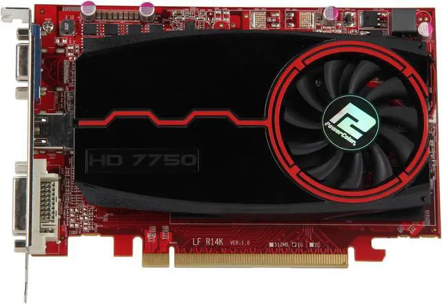 Alt view image 3 of 5 - PowerColor Radeon HD 7750 1GB DDR3 PCI Express 3.0 x16 Graphics Card AX7750 1GBK3-H