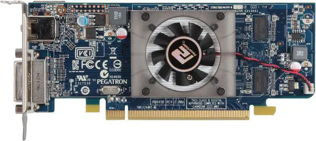 Alt view image 3 of 5 - PowerColor Go! Green Radeon HD 6450 1GB DDR3 PCI Express 2.1 CrossFireX Support Low Profile Ready Graphics Card AX6450 1GBK3-MH