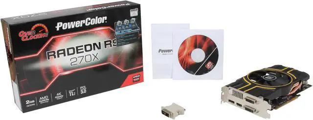 Alt view image 6 of 6 - PowerColor Radeon R9 270X 2GB GDDR5 PCI Express 3.0 x16 CrossFireX Support Graphics Card AXR9 270X 2GBD5-DH/OC