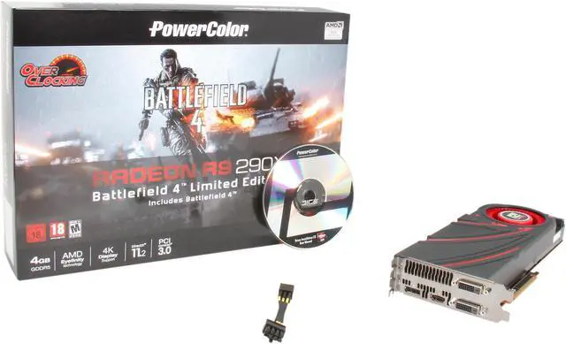 Alt view image 6 of 6 - PowerColor Radeon R9 290X 4GB GDDR5 PCI Express 3.0 CrossFireX Support Graphics Card AXR9 290X 4GBD5-MDHG/OC