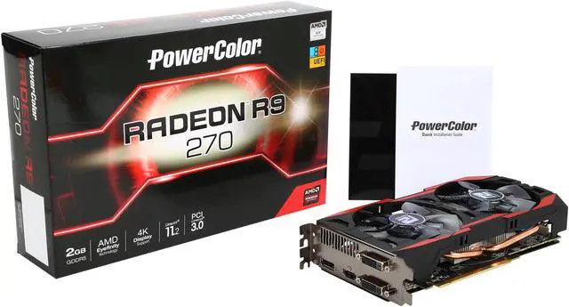 Alt view image 7 of 6 - PowerColor Radeon R9 270 2GB GDDR5 PCI Express 3.0 CrossFireX Support ATX Graphics Card AXR9 270 2GBD5-DHEV2