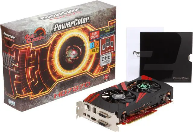 Alt view image 6 of 6 - PowerColor AX7870 2GBD5-2DHV5E/OC Radeon HD 7870 GHz Edition 2GB 256-Bit GDDR5 V5 PCI Express 3.0 CrossFireX Support Video Card