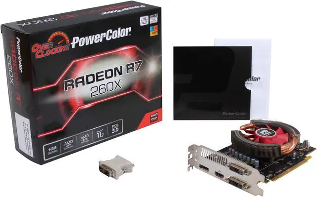 Alt view image 6 of 6 - PowerColor Radeon R7 260X 1GB GDDR5 PCI Express 3.0 CrossFireX Support Graphics Card AXR7 260X 1GBD5-DH/OC