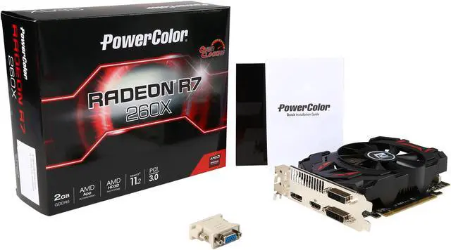 Alt view image 6 of 6 - PowerColor Radeon R7 260X 2GB GDDR5 PCI Express 3.0 CrossFireX Support ATX Graphics Card AXR7 260X 2GBD5-DHV4E/OC