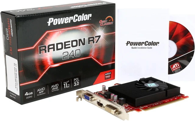 Amd Radeon R7 240 Powercolor PowerColor Radeon R7 240 Graphics Card AXR7 240 4GBK3-HE/OC - Newegg.com
