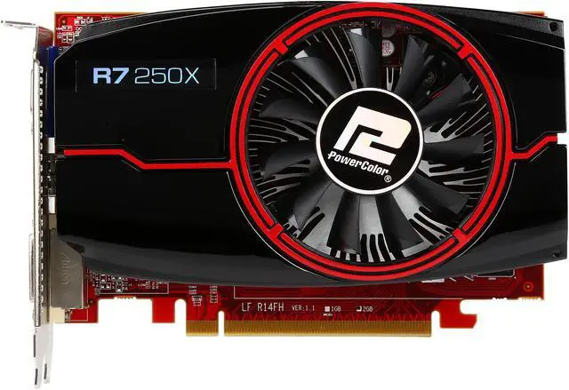 Alt view image 3 of 5 - PowerColor Radeon R7 250X 2GB GDDR5 PCI Express 3.0 CrossFireX Support ATX Graphics Card AXR7 250X 2GBD5-HE