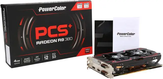 Alt view image 7 of 6 - PowerColor PCS+ Radeon R9 380 4GB GDDR5 PCI Express 3.0 CrossFireX Support ATX Graphics Card AXR9 380 4GBD5-PPDHE