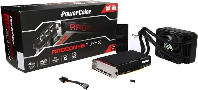 Alt view image 11 of 10 - PowerColor Radeon R9 Fury X 4GB HBM PCI Express 3.0 CrossFireX Support ATX Graphics Card AX R9 FURY X 4GBHBM-DH