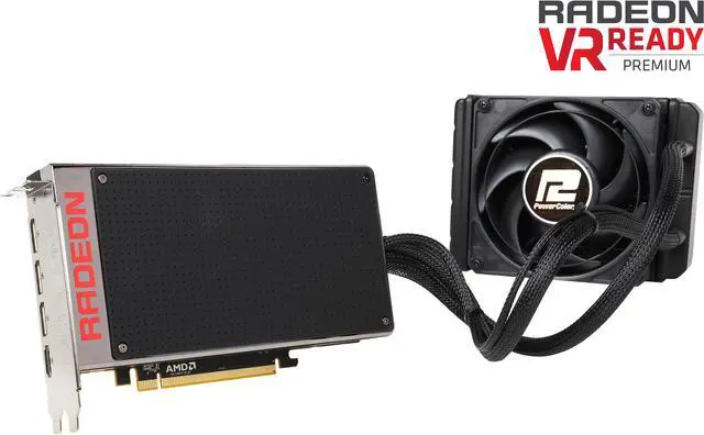 Main image of PowerColor Radeon R9 Fury X 4GB HBM PCI Express 3.0 CrossFireX Support ATX Graphics Card AX R9 FURY X 4GBHBM-DH