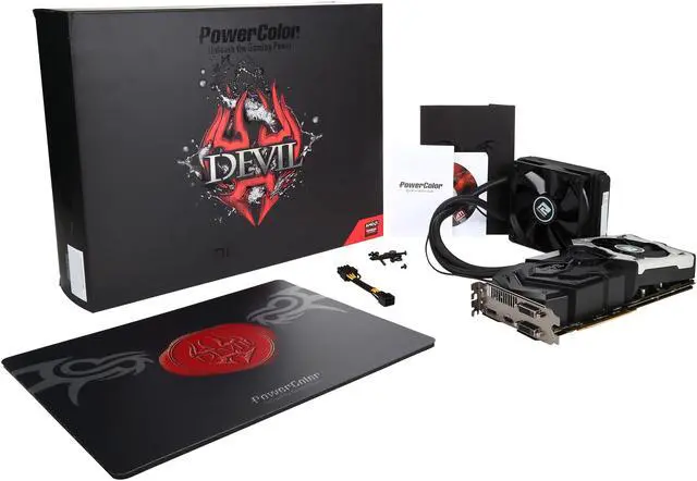 Alt view image 11 of 11 - PowerColor DEVIL Radeon R9 390X 8GB GDDR5 PCI Express 3.0 CrossFireX Support ATX Graphics Card AXR9 390X 8GBD5-ADHE