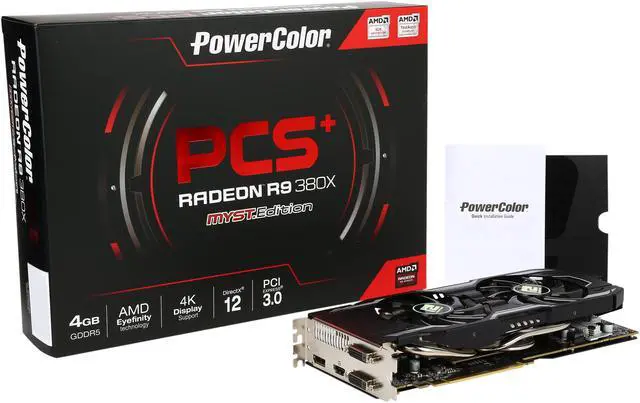 Alt view image 6 of 6 - PowerColor PCS+ Radeon R9 380X 4GB GDDR5 PCI Express 3.0 CrossFireX Support ATX Graphics Card AXR9 380X 4GBD5-PPDHE
