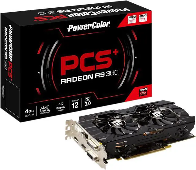 Alt view image 4 of 4 - PowerColor PCS+ Radeon R9 380 4GB GDDR5 PCI Express 3.0 CrossFireX Support ATX Graphics Card AXR9 380 4GBD5-PPDHEV2