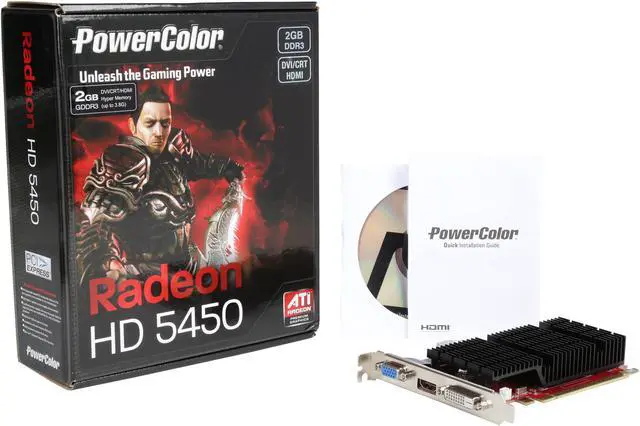 Alt view image 5 of 5 - PowerColor Go! Green Radeon HD 5450 2GB DDR3 PCI Express 2.1 CrossFireX Support Low Profile Graphics Card AX5450 2GBK3-SHV7E