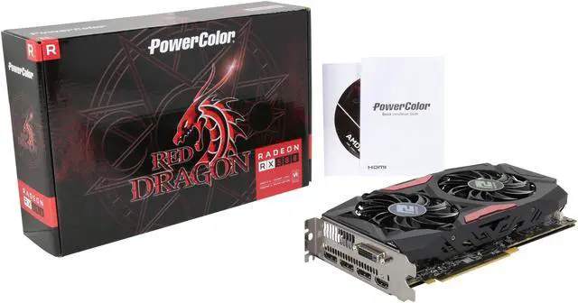 Alt view image 7 of 6 - PowerColor RED DRAGON Radeon RX 580 8GB GDDR5 PCI Express 3.0 ATX Graphics Card AXRX 580 8GBD5-3DHD/OC