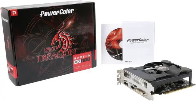 Alt view image 5 of 5 - PowerColor RED DRAGON Radeon RX 560 2GB GDDR5 PCI Express 3.0 CrossFireX Support ATX Graphics Card AXRX 560 2GBD5-DHV3/OC