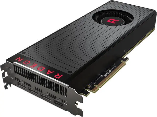 Alt view image 2 of 4 - PowerColor Radeon RX VEGA 64 DirectX 12 AXRX VEGA 64 8GBHBM2-3DH 8GB 2048-Bit HBM2 PCI Express 3.0 CrossFireX Support ATX Video Card Fan Cooled (Black)