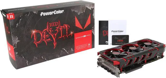 Alt view image 8 of 7 - PowerColor Radeon RX Vega 64 8GB HBM2 PCI Express 3.0 CrossFireX Support ATX Graphics Card AXRX VEGA 64 8GBHBM2-2D2H/OC