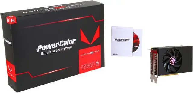 Alt view image 7 of 6 - PowerColor Radeon RX Vega 56 8GB HBM2 PCI Express 3.0 CrossFireX Support ATX Graphics Card VEGA 56 NANO 8GBHBM2