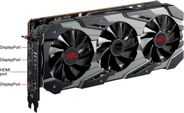 Alt view image 2 of 6 - PowerColor RED DEVIL Radeon RX 5700 XT 8GB GDDR6 PCI Express 4.0 CrossFireX Support ATX Graphics Card AXRX 5700 XT 8GBD6-3DHE/OC