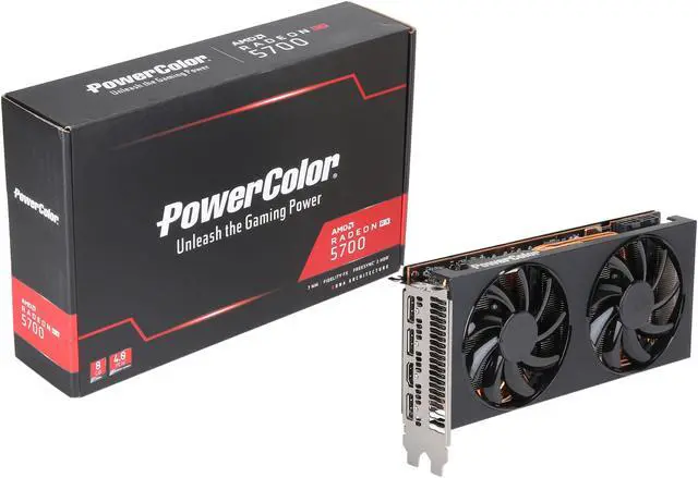 Alt view image 7 of 6 - PowerColor Radeon RX 5700 8GB GDDR6 PCI Express 4.0 CrossFireX Support ATX Graphics Card AXRX 5700 8GBD6-3DH/OC