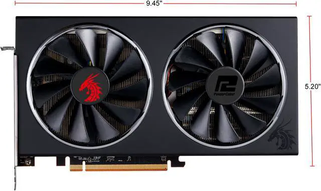 Alt view image 4 of 6 - PowerColor RED DRAGON Radeon RX 5700 XT 8GB GDDR6 PCI Express 4.0 CrossFireX Support ATX Graphics Card AXRX 5700 XT 8GBD6-3DHR/OC