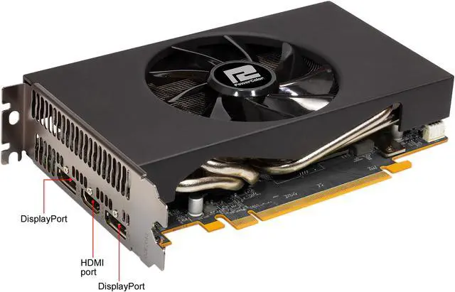 Alt view image 2 of 3 - PowerColor Radeon RX 5600 XT 6GB GDDR6 PCI Express 4.0 CrossFireX Support ITX Graphics Card AXRX 5600XT ITX 6GBD6-2DH