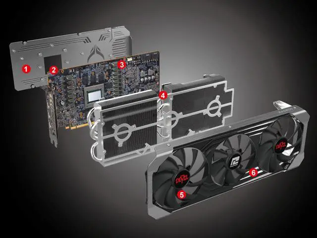 Alt view image 10 of 20 - PowerColor Red Devil Limited Edition AMD Radeon RX 6800 XT Gaming Graphics Card with 16GB GDDR6 Memory, Powered by AMD RDNA 2, Raytracing, PCI Express 4.0, HDMI 2.1, AMD Infinity Cache