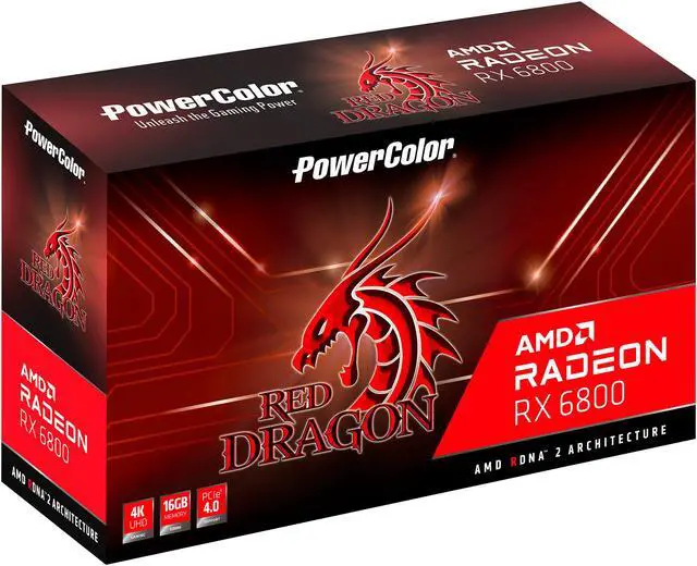 Alt view image 7 of 7 - PowerColor Red Dragon AMD Radeon RX 6800 Gaming Graphics card with 16GB GDDR6 Memory, Powered by AMD RDNA 2, Raytracing, PCI Express 4.0, HDMI 2.1, AMD Infinity Cache