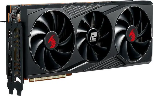 Alt view image 4 of 5 - PowerColor Red Dragon AMD Radeon RX 6800 Gaming Graphics card with 16GB GDDR6 Memory, Powered by AMD RDNA 2, Raytracing, PCI Express 4.0, HDMI 2.1, AMD Infinity Cache