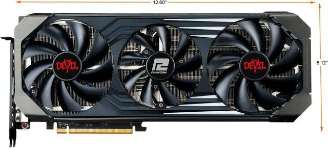 Alt view image 2 of 7 - PowerColor Red Devil AMD Radeon RX 6700 XT Gaming Graphics Card with 12GB GDDR6 Memory, Powered by AMD RDNA 2, HDMI 2.1 (AXRX 6700XT 12GBD6-3DHE/OC)