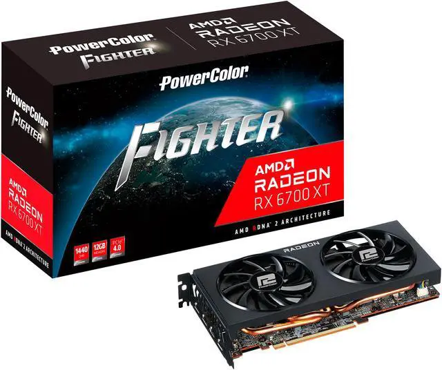 Alt view image 8 of 8 - PowerColor Fighter AMD Radeon RX 6700 XT Gaming Graphics Card with 12GB GDDR6 Memory, Powered by AMD RDNA 2, HDMI 2.1 (AXRX 6700XT 12GBD6-3DH)