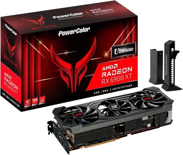 Alt view image 9 of 9 - PowerColor Red Devil AMD Radeon RX 6900 XT Ultimate Gaming Graphics Card with 16GB GDDR6 Memory, Powered by AMD RDNA 2, HDMI 2.1 (AXRX 6900XTU 16GBD6-3DHE/OC)