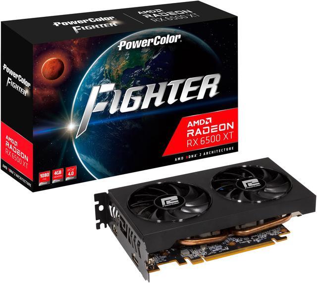 Alt view image 8 of 8 - PowerColor Fighter Radeon RX 6500 XT 4GB GDDR6 PCI Express 4.0 ATX Graphics Card AXRX 6500XT 4GBD6-DH/OC