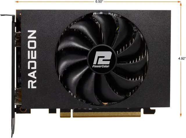 Alt view image 2 of 7 - PowerColor Radeon RX 6400 4GB GDDR6 PCI Express 4.0 ITX Graphics Card AXRX 6400 4GBD6-DH