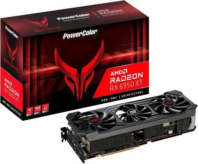 Alt view image 9 of 9 - PowerColor RED DEVIL Radeon RX 6950 XT 16GB GDDR6 PCI Express 4.0 ATX Graphics Card AXRX 6950XT 16GBD6-3DHE/OC