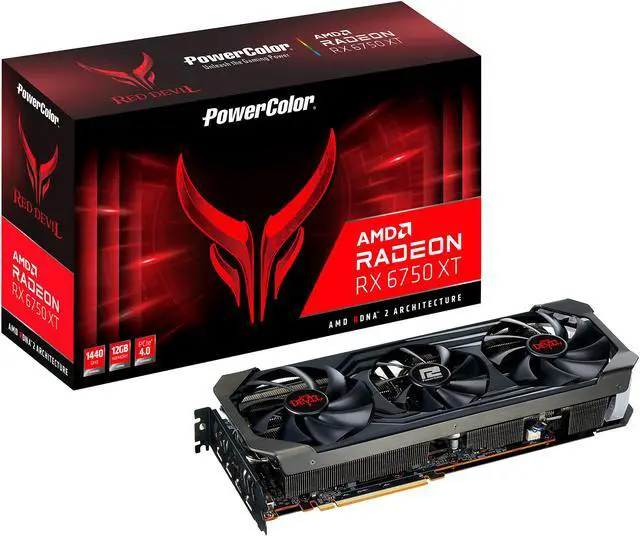 Alt view image 8 of 8 - PowerColor RED DEVIL Radeon RX 6750 XT 12GB GDDR6 PCI Express 4.0 ATX Graphics Card AXRX 6750XT 12GBD6-3DHE/OC