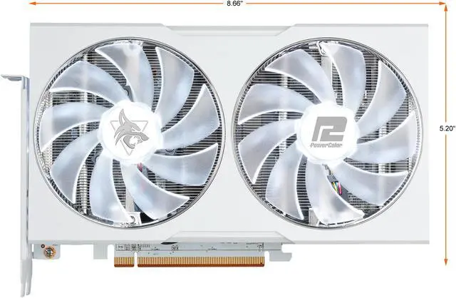 Alt view image 2 of 7 - PowerColor Hellhound Spectral White Radeon RX 6650 XT 8GB GDDR6 PCI Express 4.0 ATX Graphics Card AXRX 6650XT 8GBD6-3DHLV2/OC