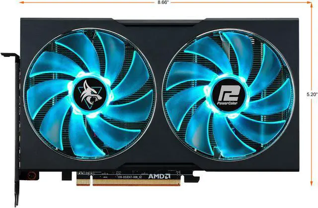Alt view image 2 of 7 - PowerColor Hellhound Radeon RX 6650 XT 8GB GDDR6 PCI Express 4.0 ATX Graphics Card AXRX 6650XT 8GBD6-3DHL/OC