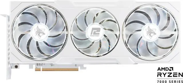 Alt view image 2 of 11 - PowerColor Hellhound Spectral White Radeon RX 7900 XTX Video Card RX7900XTX 24G-L/OC/WHITE