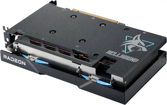 Alt view image 8 of 11 - PowerColor Hellhound Radeon RX 7600 8GB GDDR6 PCI Express 4.0 x8 ATX Graphics Card RX7600 8G-L/OC