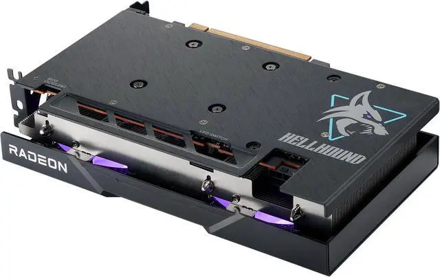 Alt view image 9 of 11 - PowerColor Hellhound Radeon RX 7600 8GB GDDR6 PCI Express 4.0 x8 ATX Graphics Card RX7600 8G-L/OC