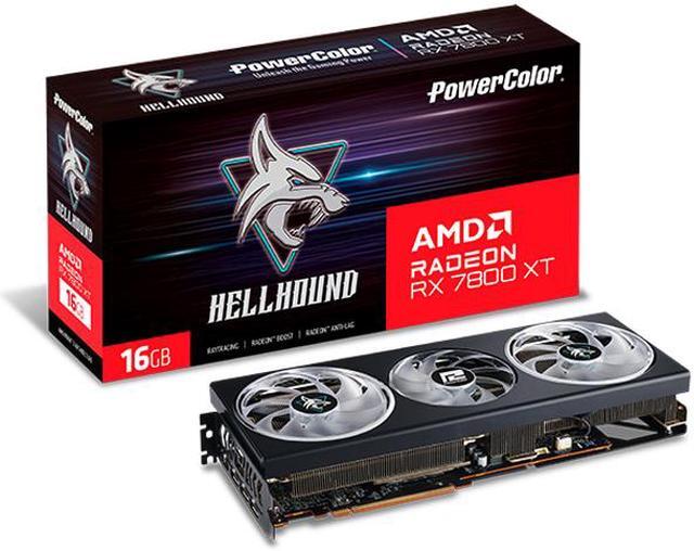Alt view image 10 of 10 - PowerColor Hellhound Radeon RX 7800 XT 16GB GDDR6 PCI Express 4.0 x16 ATX Graphics Card RX7800XT 16G-L/OC