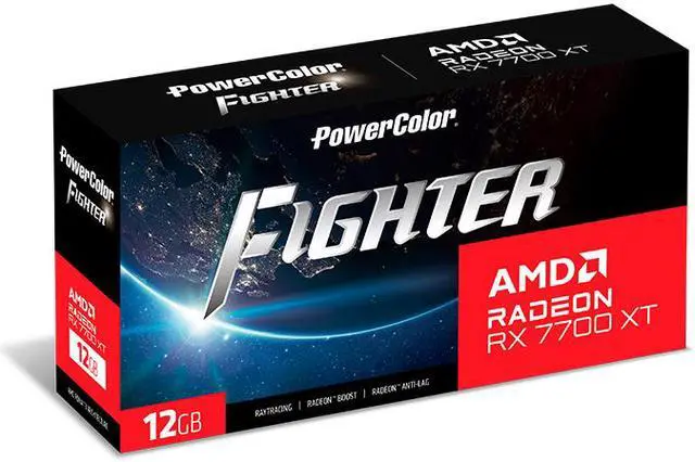 Alt view image 6 of 7 - PowerColor Fighter Radeon RX 7700 XT 12GB GDDR6 PCI Express 4.0 x16 ATX Graphics Card RX7700XT 12G-F/OC