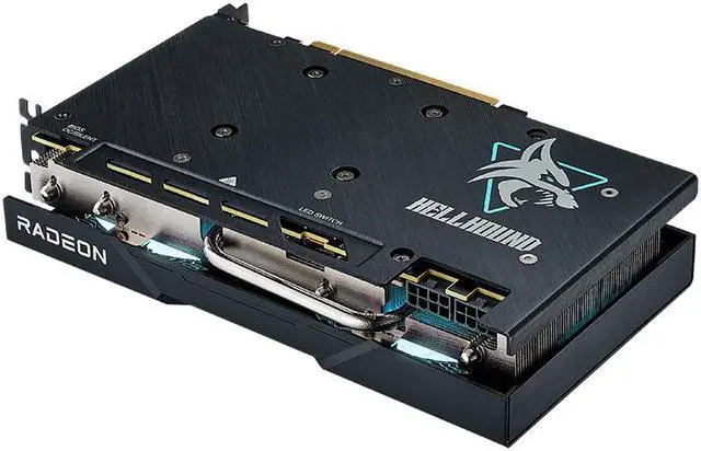 Alt view image 4 of 8 - PowerColor Hellhound Radeon RX 7600 XT 16GB GDDR6 PCI Express 4.0 x8 ATX Graphics Card RX7600XT 16G-L/OC