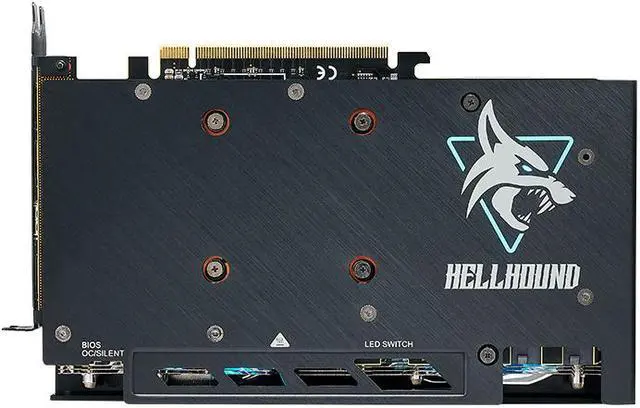 Alt view image 7 of 8 - PowerColor Hellhound Radeon RX 7600 XT 16GB GDDR6 PCI Express 4.0 x8 ATX Graphics Card RX7600XT 16G-L/OC