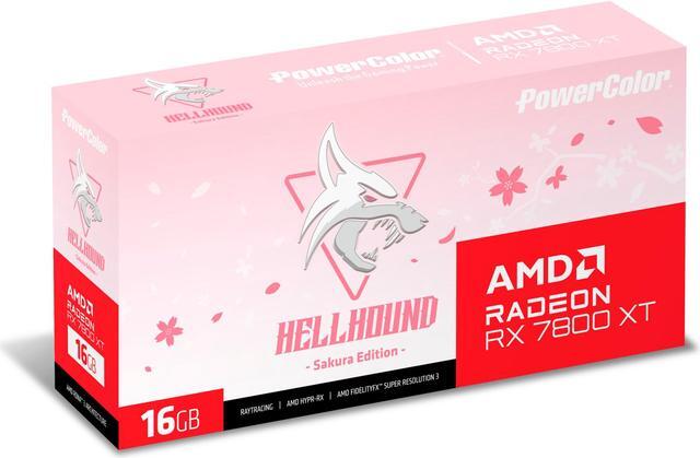 Alt view image 12 of 12 - PowerColor Hellhound Sakura Radeon RX 7800 XT 16GB GDDR6 PCI Express 4.0 x16 ATX Graphics Card RX7800XT 16G-L/OC/SAKURA