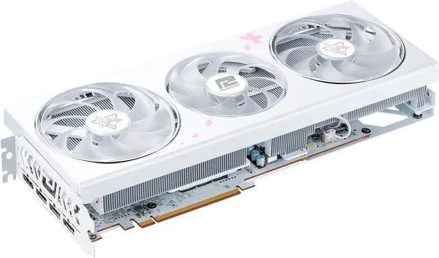 Alt view image 4 of 12 - PowerColor Hellhound Sakura Radeon RX 7800 XT 16GB GDDR6 PCI Express 4.0 x16 ATX Graphics Card RX7800XT 16G-L/OC/SAKURA
