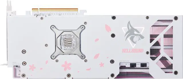 Alt view image 5 of 12 - PowerColor Hellhound Sakura Radeon RX 7800 XT 16GB GDDR6 PCI Express 4.0 x16 ATX Graphics Card RX7800XT 16G-L/OC/SAKURA