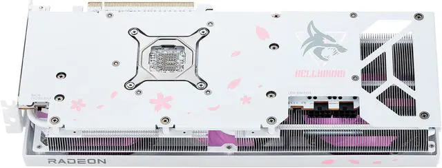 Alt view image 9 of 12 - PowerColor Hellhound Sakura Radeon RX 7800 XT 16GB GDDR6 PCI Express 4.0 x16 ATX Graphics Card RX7800XT 16G-L/OC/SAKURA